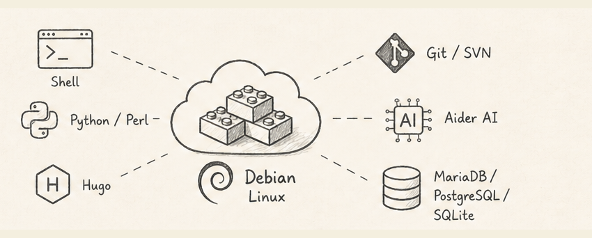 Hand-drawn sketch of power-user tools around all2all hosting